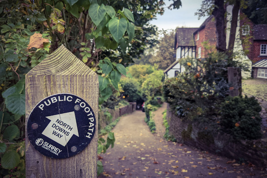 Ferry Lane leading to the River Wey